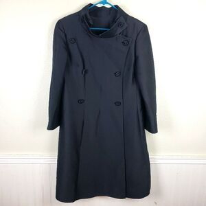 Esther Wolf Rare Vintage Elegant Black Double-Breasted Coat Size Medium